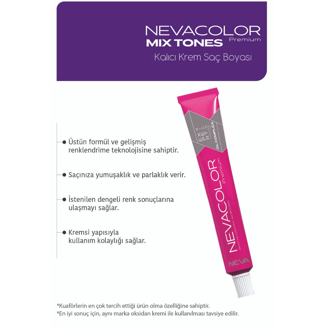 Nevacolor Tüp Saç Boyası 0.22 Yoğun Mor