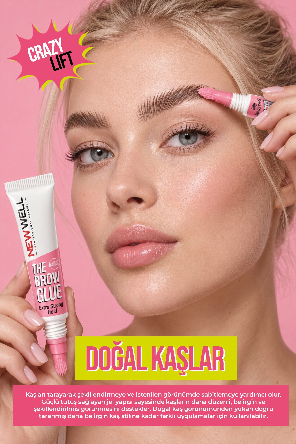 Newwell The Brow Glue Crazy Lift Extra Strong Hold Kaş Sabitleyici Jel 7 ml