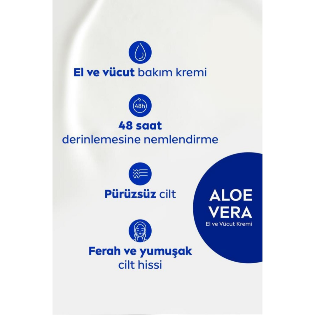 Nivea Aloe Vera 5'i 1 Arada El Ve Vücut Kremi 400ml