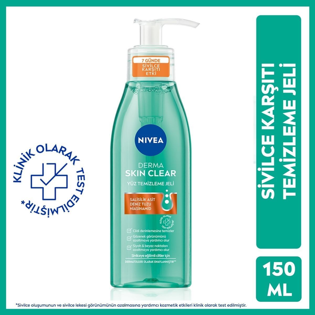 Nivea Derma Skin Clear Sivilce Karşıtı Yüz Temizleme Jeli 150ml