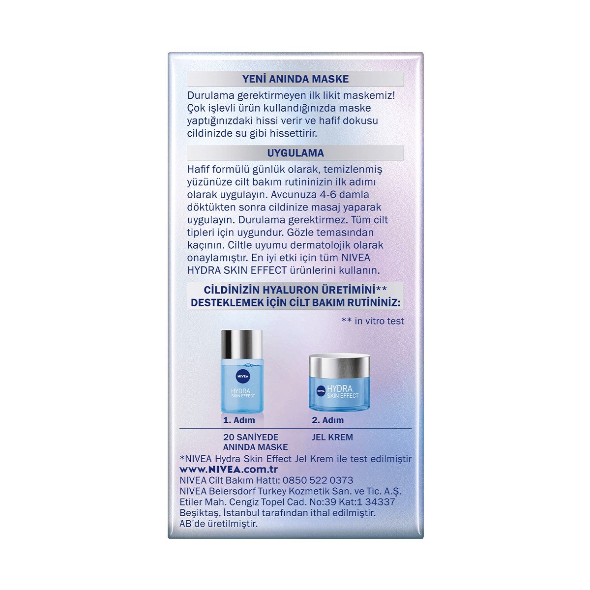 Nivea Hydra Skin Yüz Maskesi Nemlendirici 100 ml
