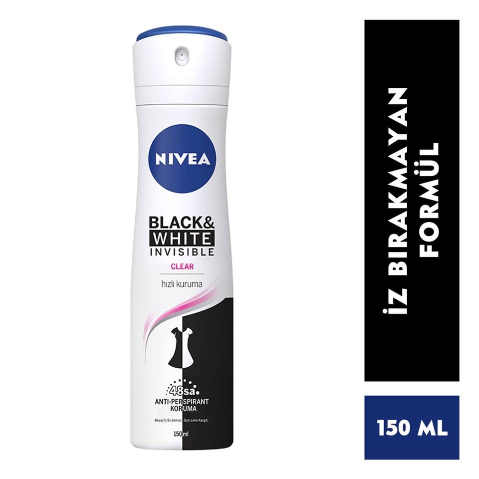 Nivea Invisible Black and White Clear Kadın Deodorant 150 ml