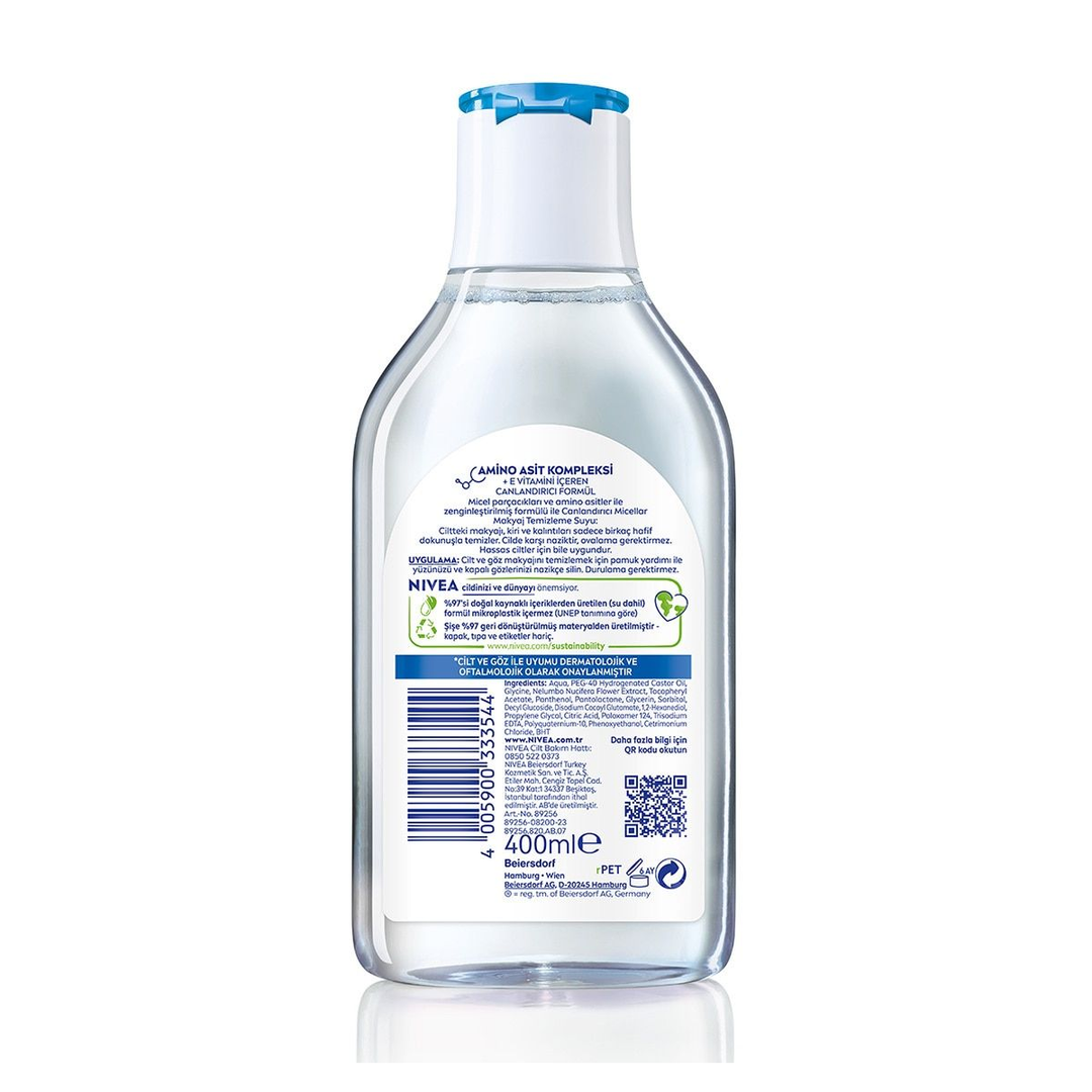 Nivea Micellar Canlandırıcı Makyaj Temizleme Suyu Normal Ciltler 400 ml