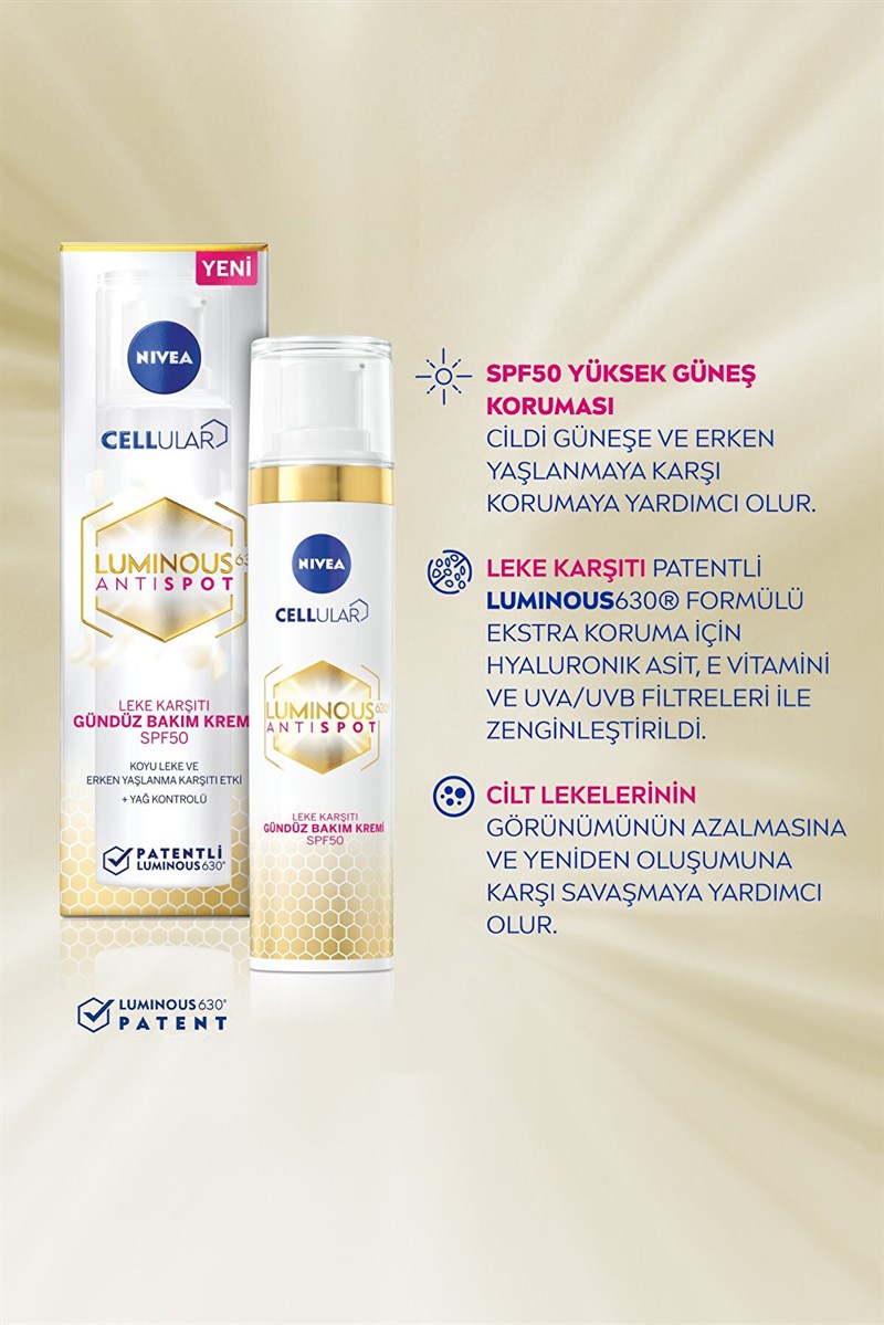 Nivea Visage Luminous630 Leke Karşıtı Gündüz Kremi Spf50 50 Ml