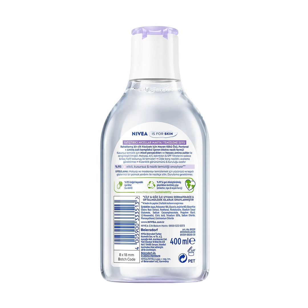 Nivea Yatıştırıcı Micellar Makyaj Temizleme Suyu 400 ml