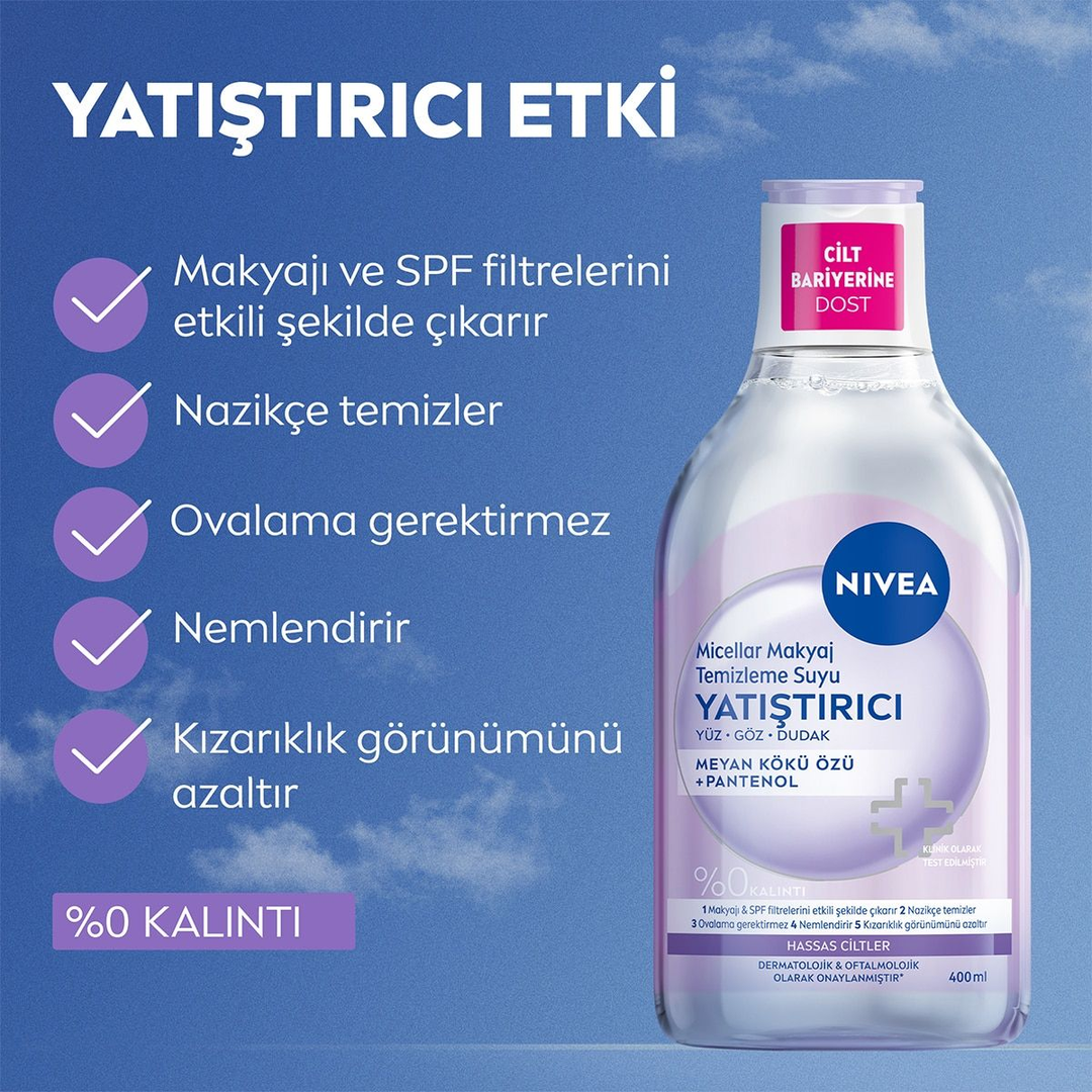 Nivea Yatıştırıcı Micellar Makyaj Temizleme Suyu 400 ml