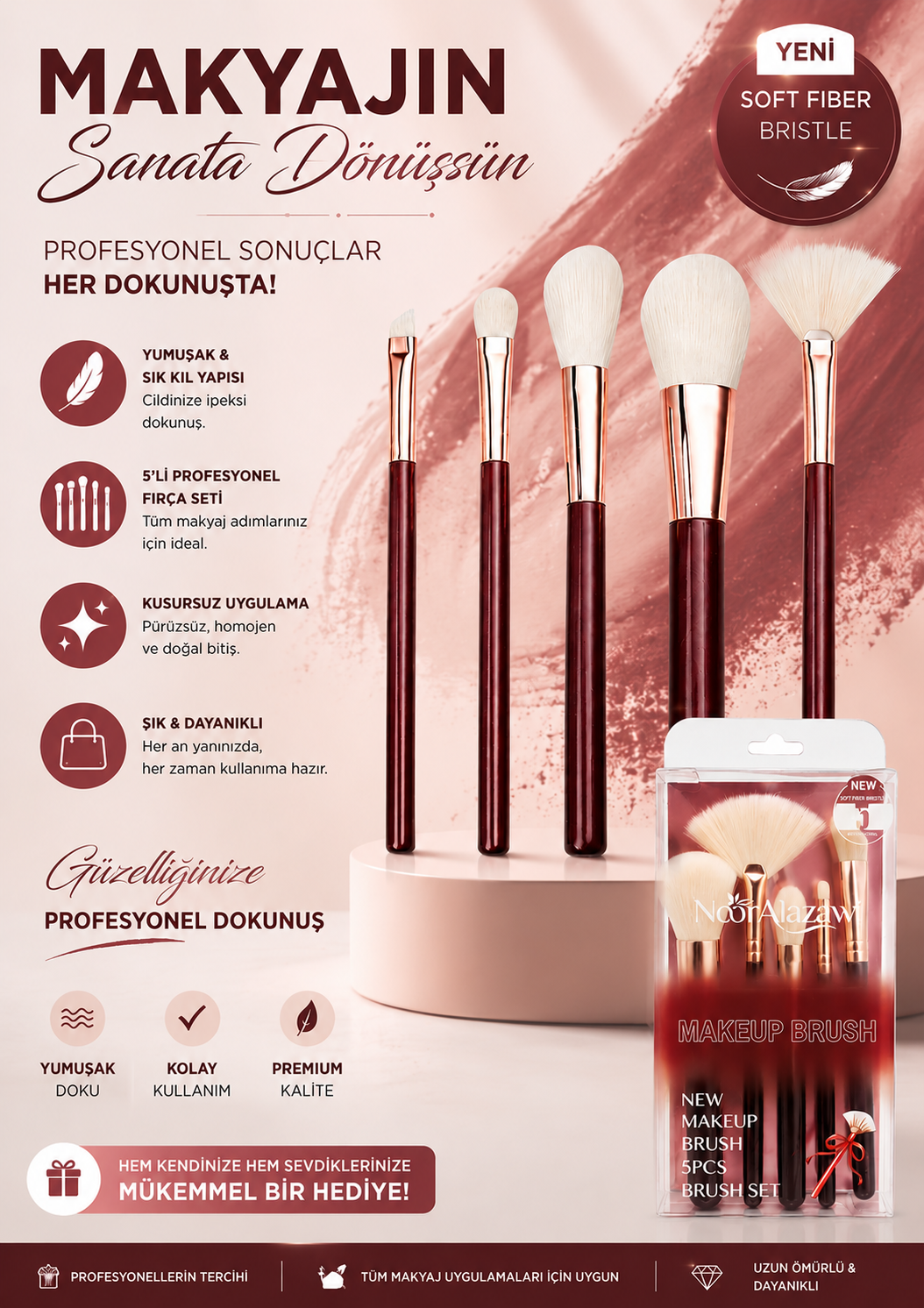 Noor Alazawi 5''li Makeup Brush