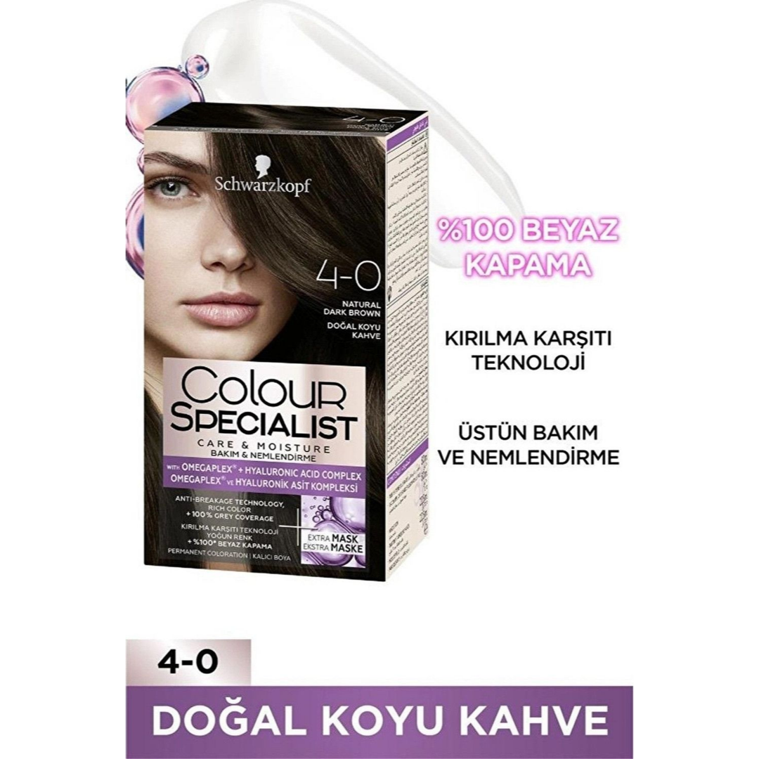 Schwarzkopf Colour Specialist Saç Boyası 4-0 Doğal Koyu Kahve