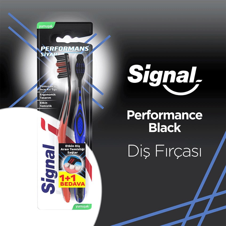 Signal Diş Fırçası Performans Black 1+1