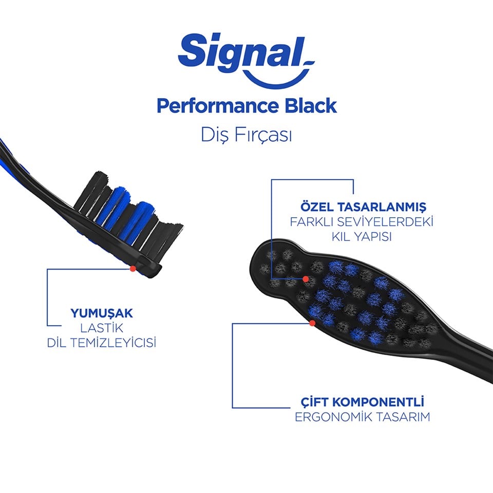 Signal Diş Fırçası Performans Black 1+1