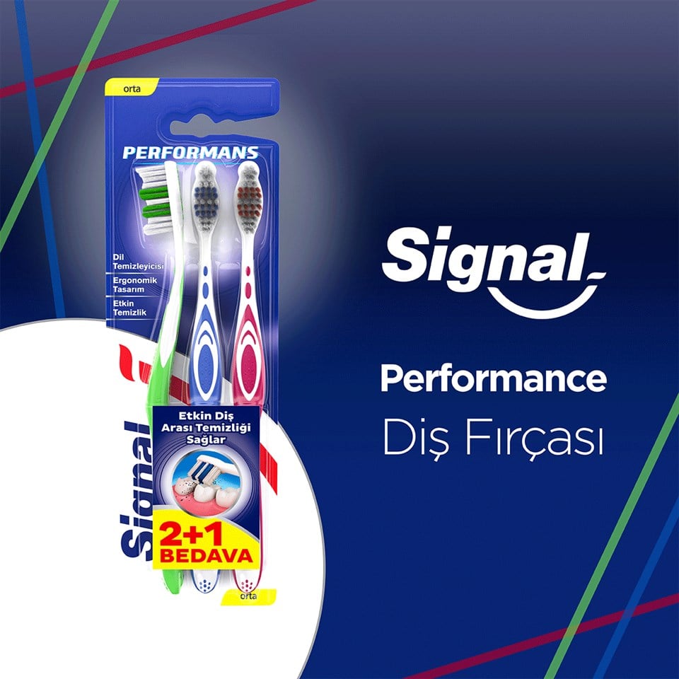 Signal Diş Fırçası Performans Black 2+1