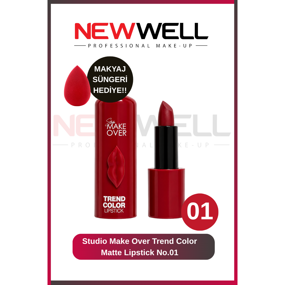 Studio Make Over Trend Color Matte Lipstick No.01