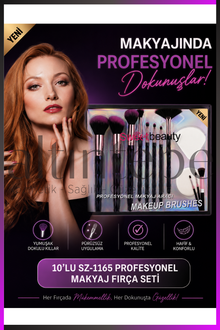 Sweet Beauty 10''lu Make Brushes
