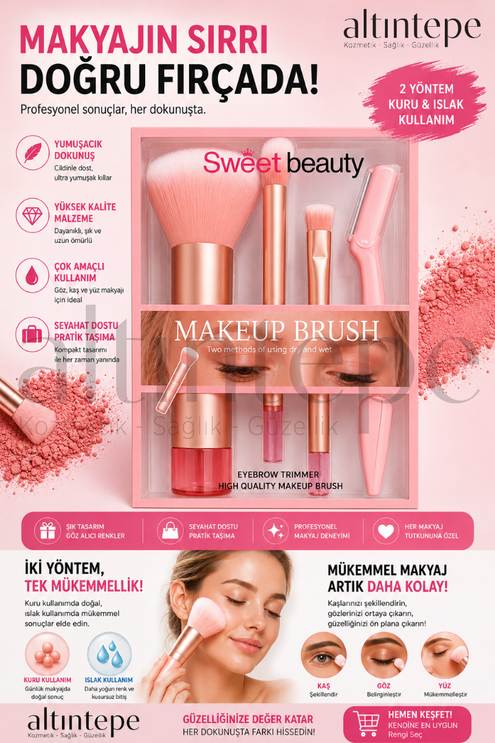 Sweet Beauty 4''lü Makeup Brush