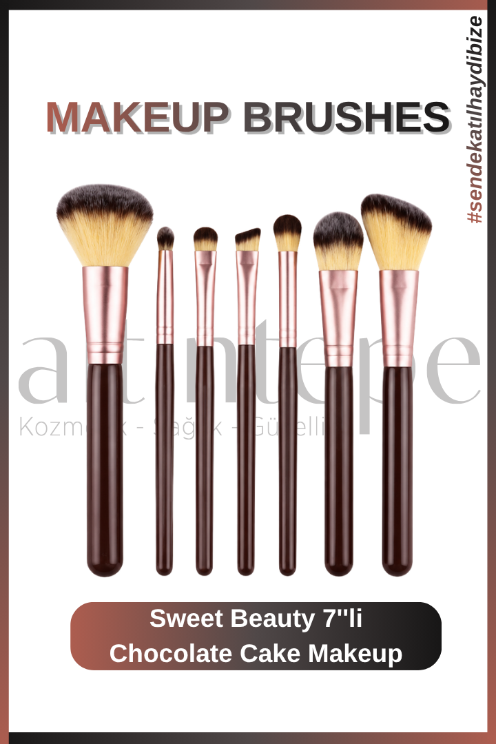 Sweet Beauty 7''li Chocolate Cake Makeup Brush