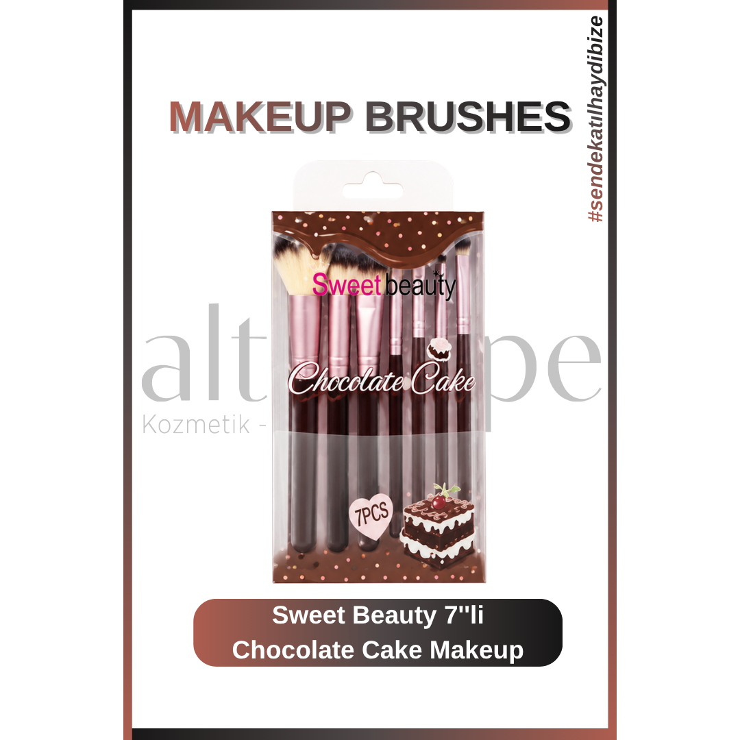 Sweet Beauty 7''li Chocolate Cake Makeup Brush