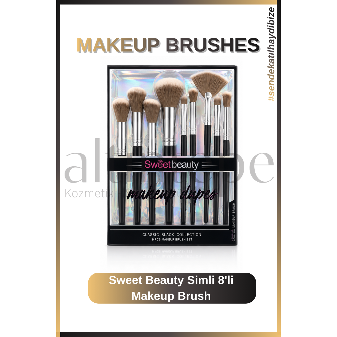 Sweet Beauty 9'lu Classıc Black Collectıon Makeup Brush