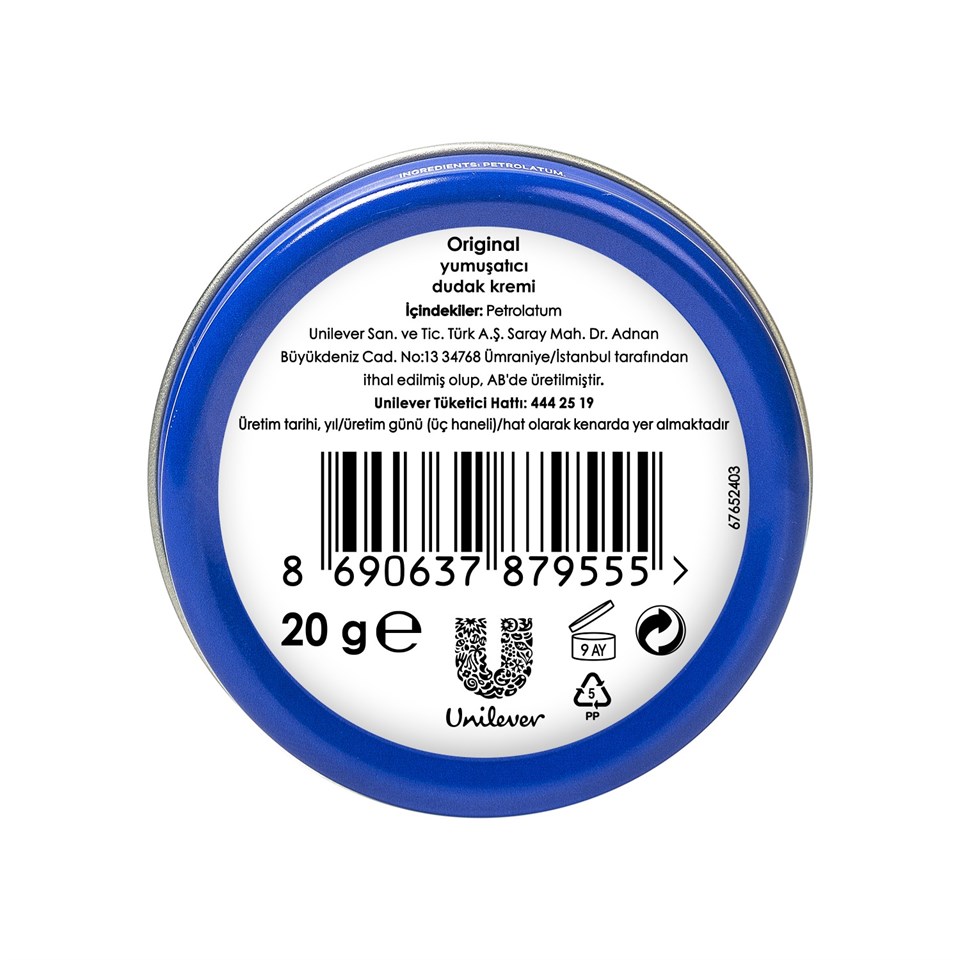 Vaseline Dudak Nemlendirici Orijinal 20 g