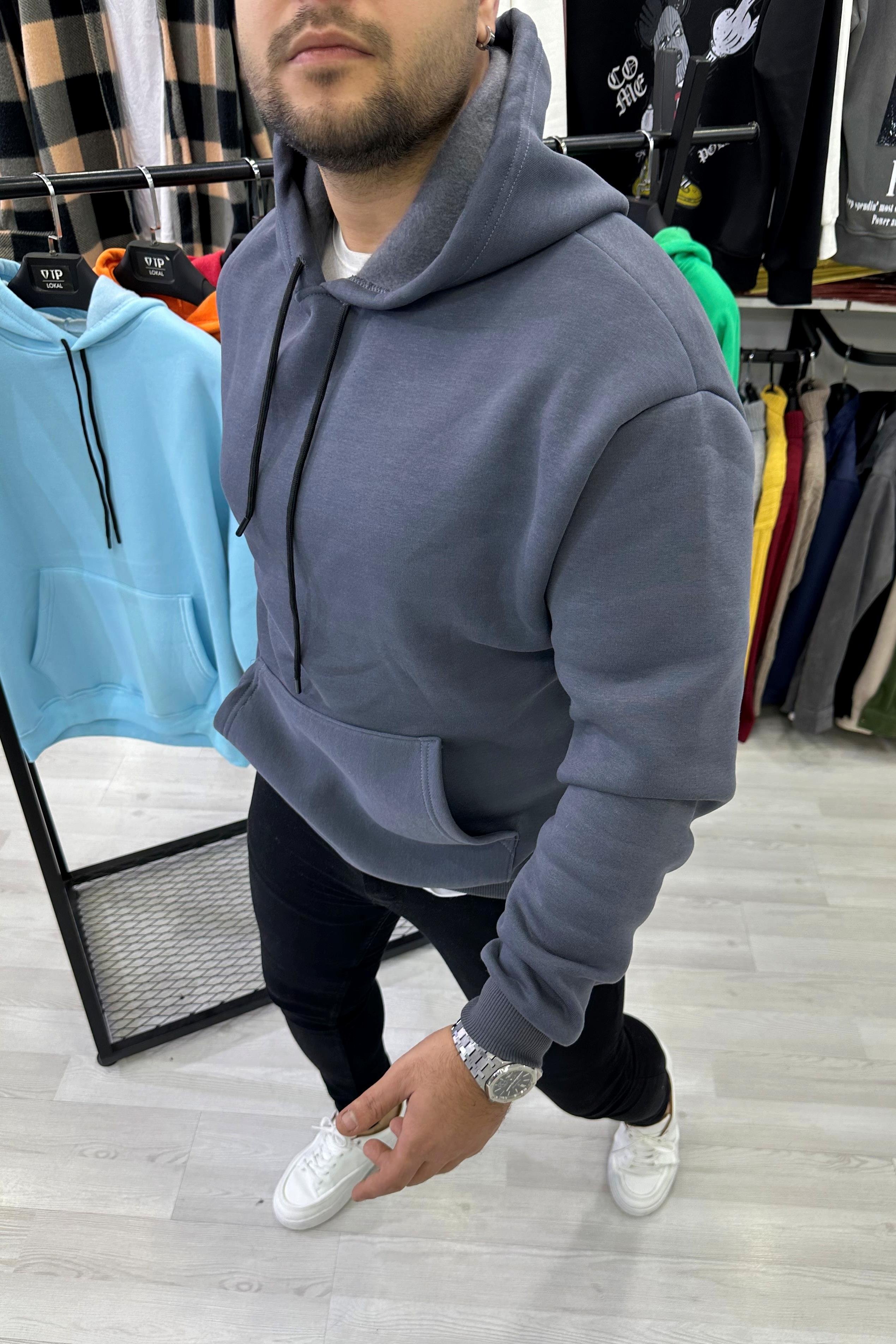SWEATSHİRTAntrasit Oversize Kapüşonlu Sweat | VİP LOKAL1258-AntrasitAntrasit Oversize Kapüşonlu Sweat