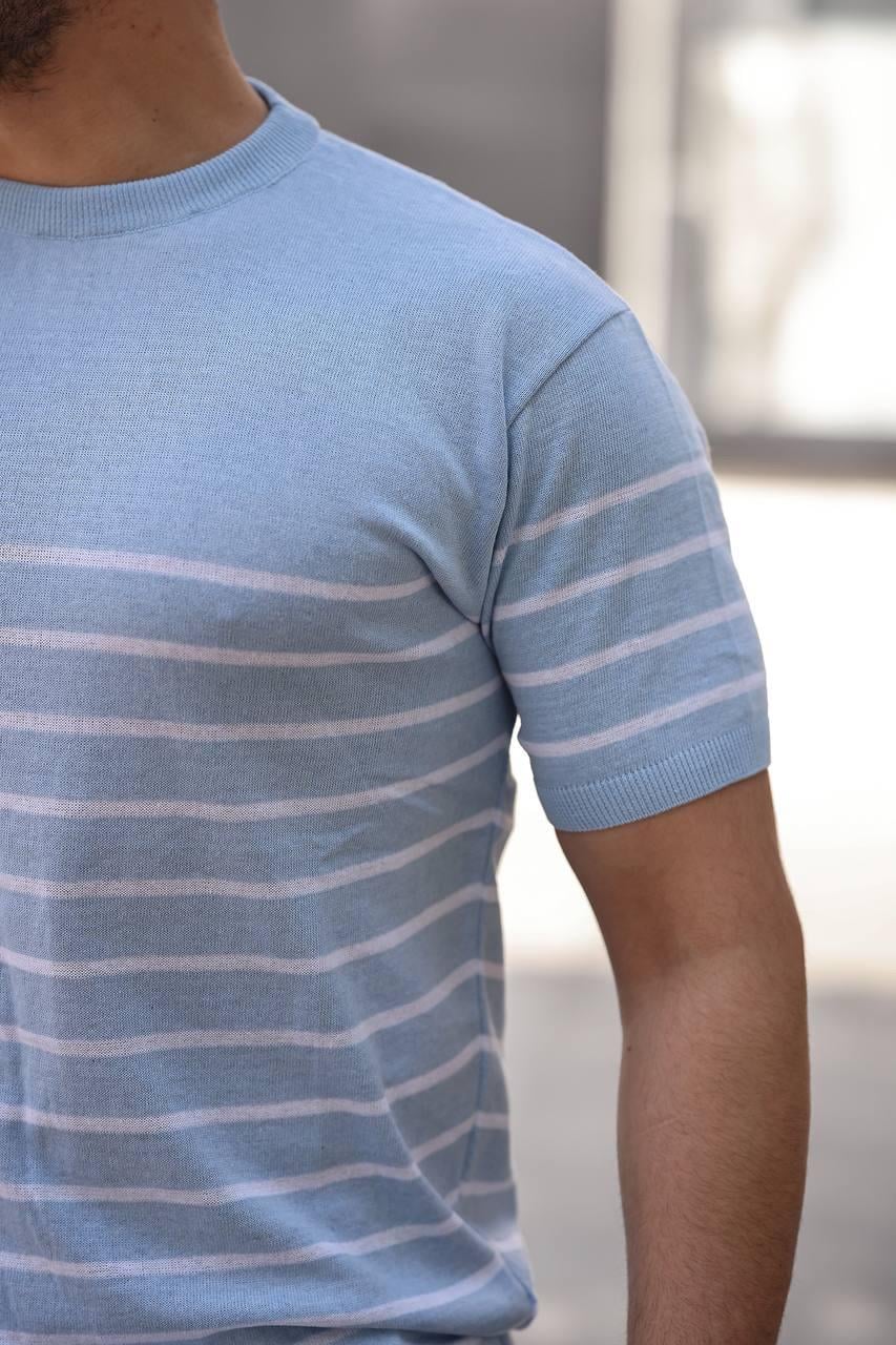T-SHİRTBebe Mavi Çizgili Basic Örme Triko Tshirt  | VİP LOKAL1365-BebemaviBebe Mavi Çizgili Basic Örme Triko Tshirt