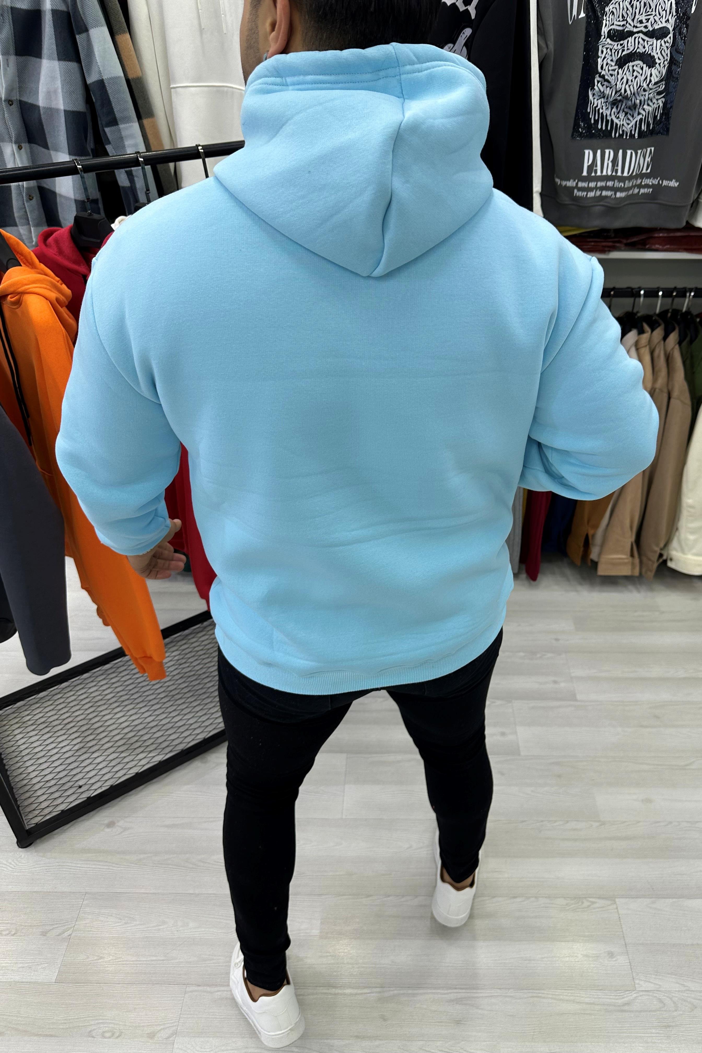 SWEATSHİRTBebe Mavi Oversize Kapüşonlu Sweat | VİP LOKAL1258-BebemaviBebe Mavi Oversize Kapüşonlu Sweat