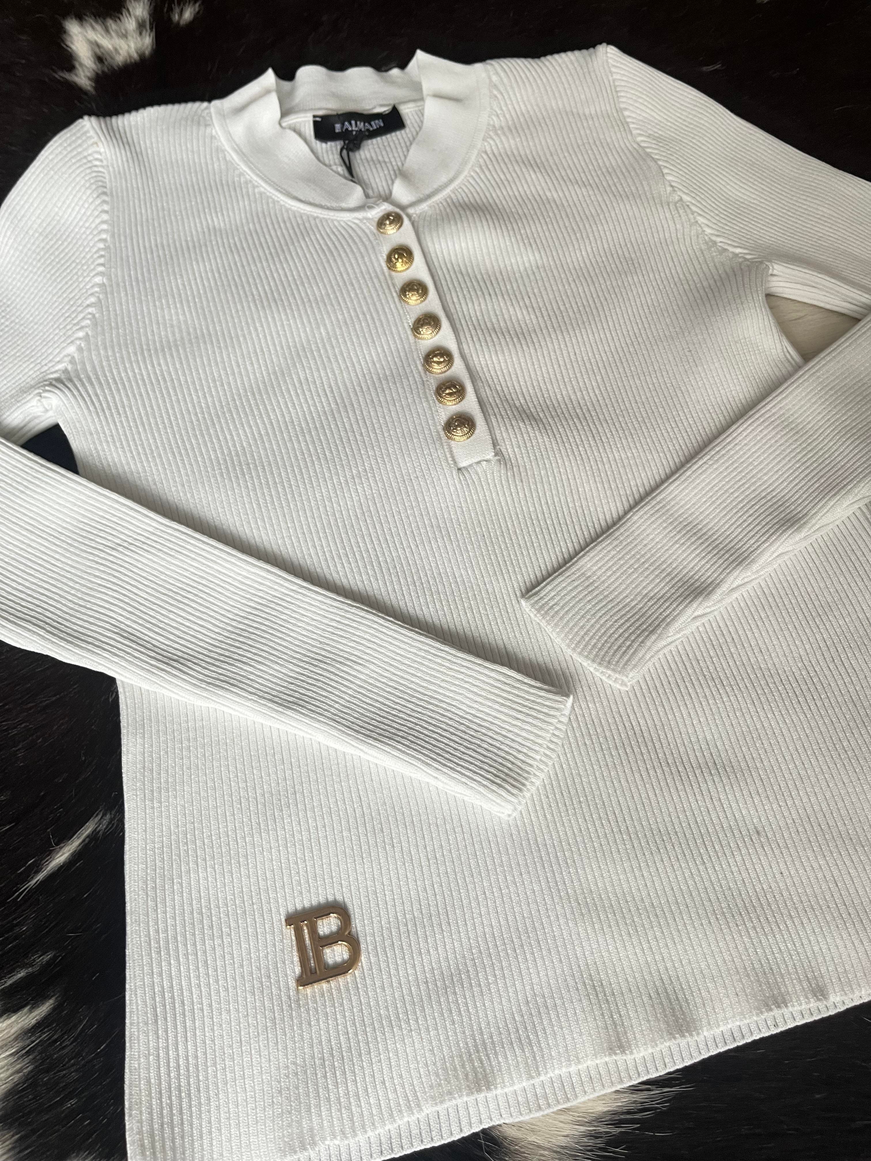 BALMN DÜĞMELİ BEYAZ TRİKO