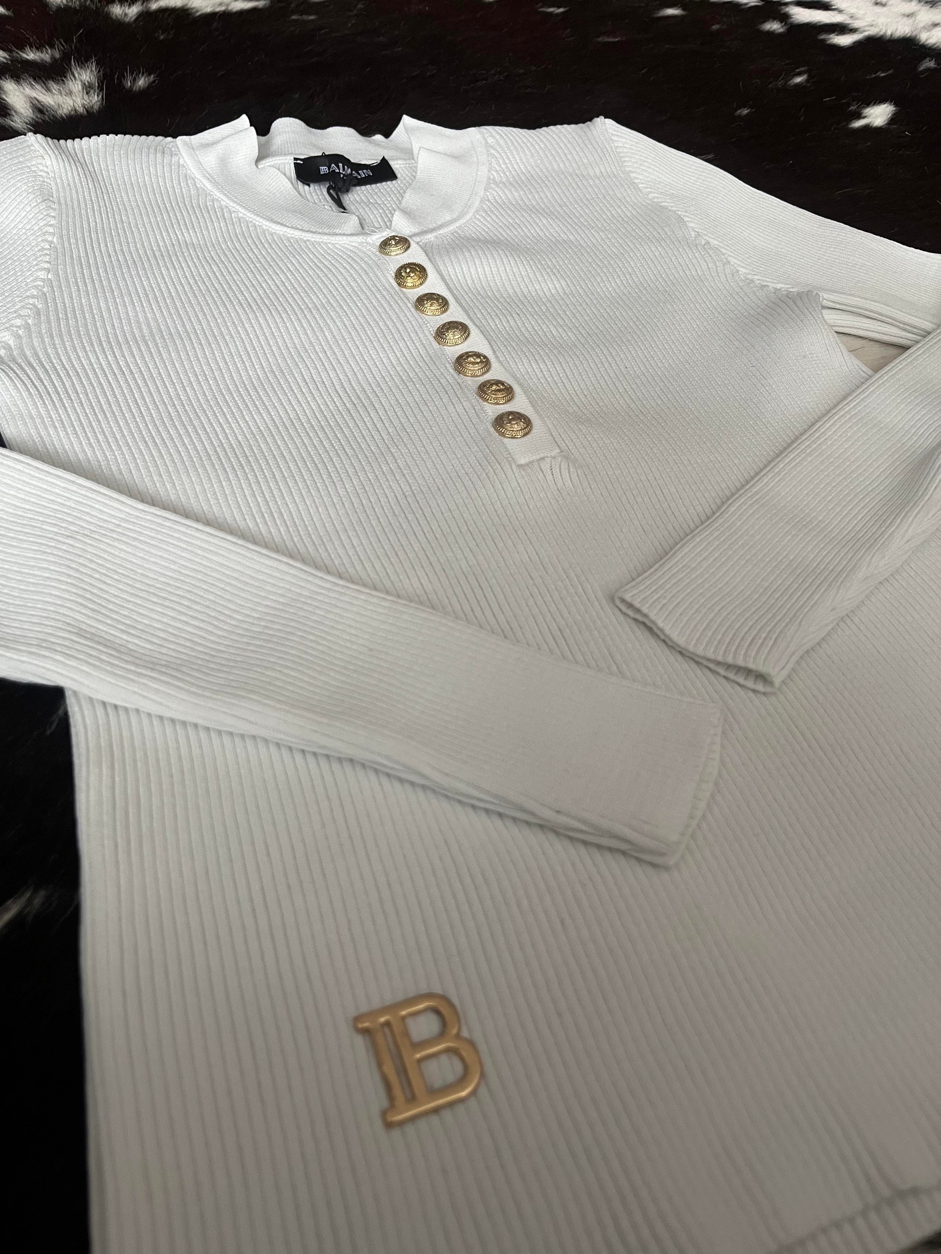 BALMN DÜĞMELİ BEYAZ TRİKO