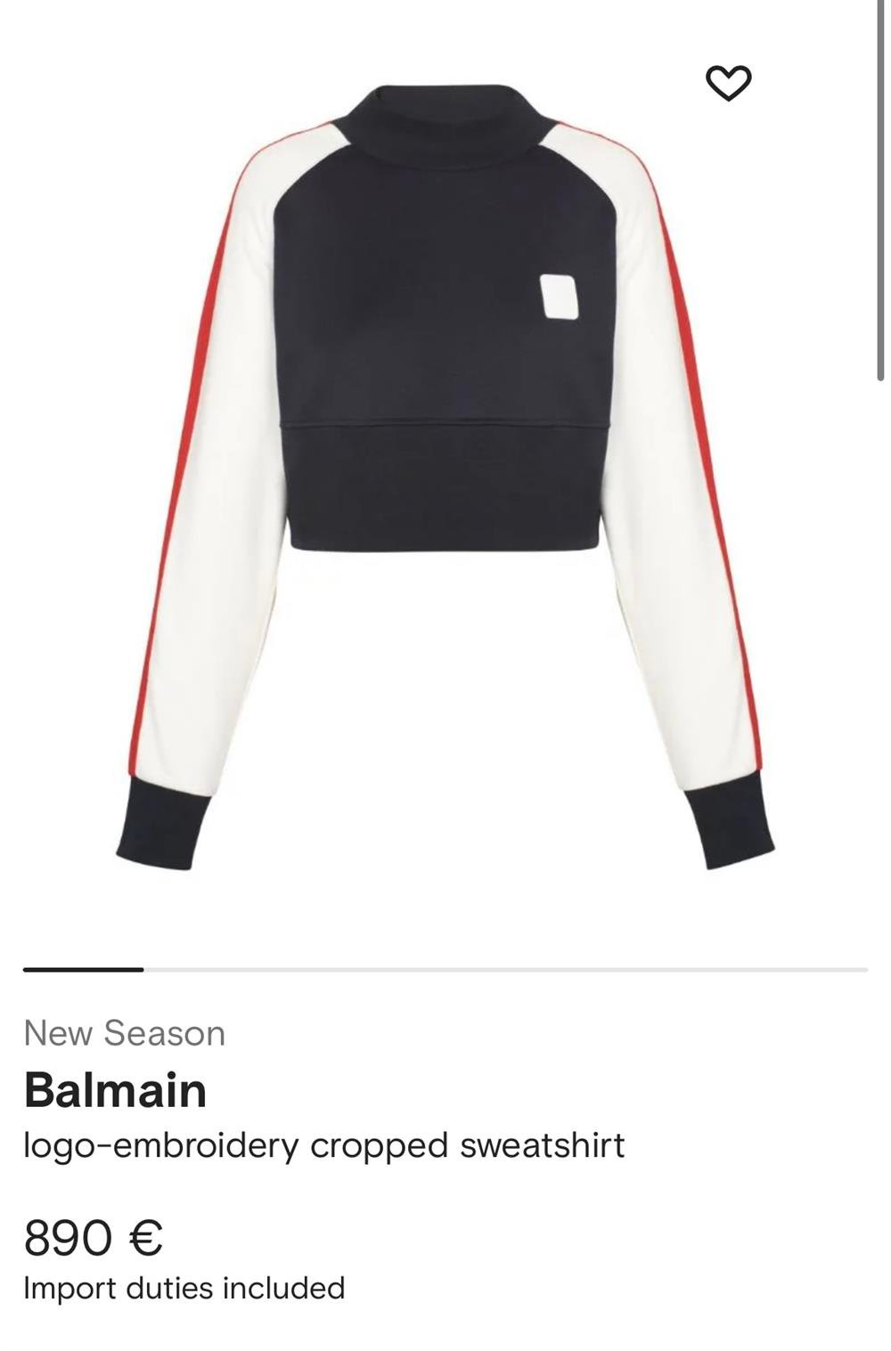 Blmn şeritli crop sweatshirt 
