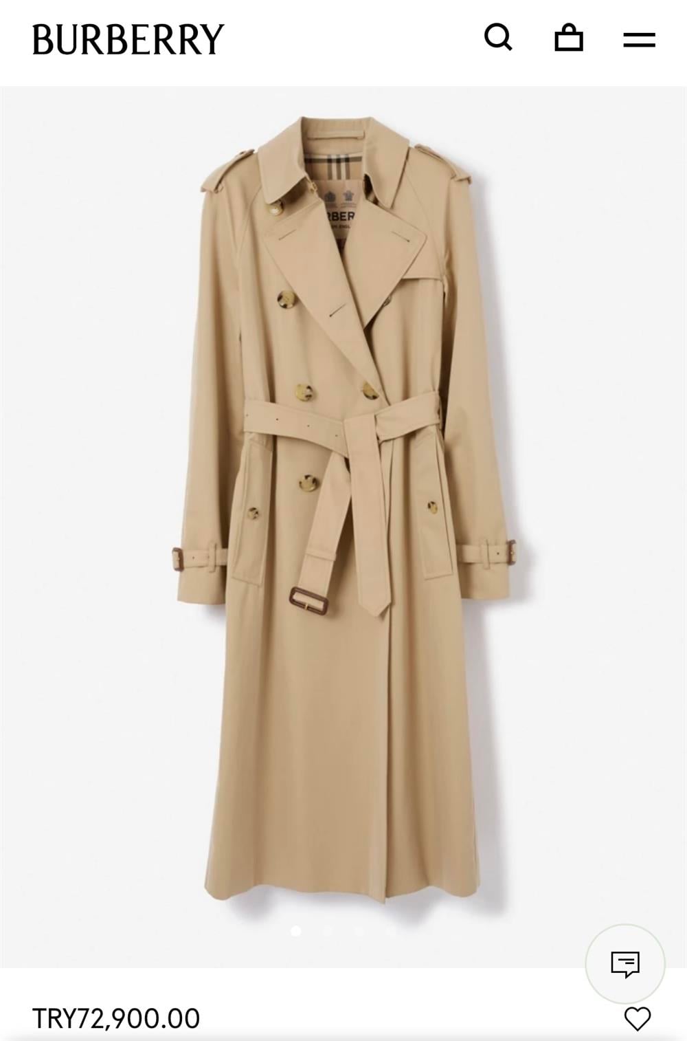 Burbrry bej trençkot