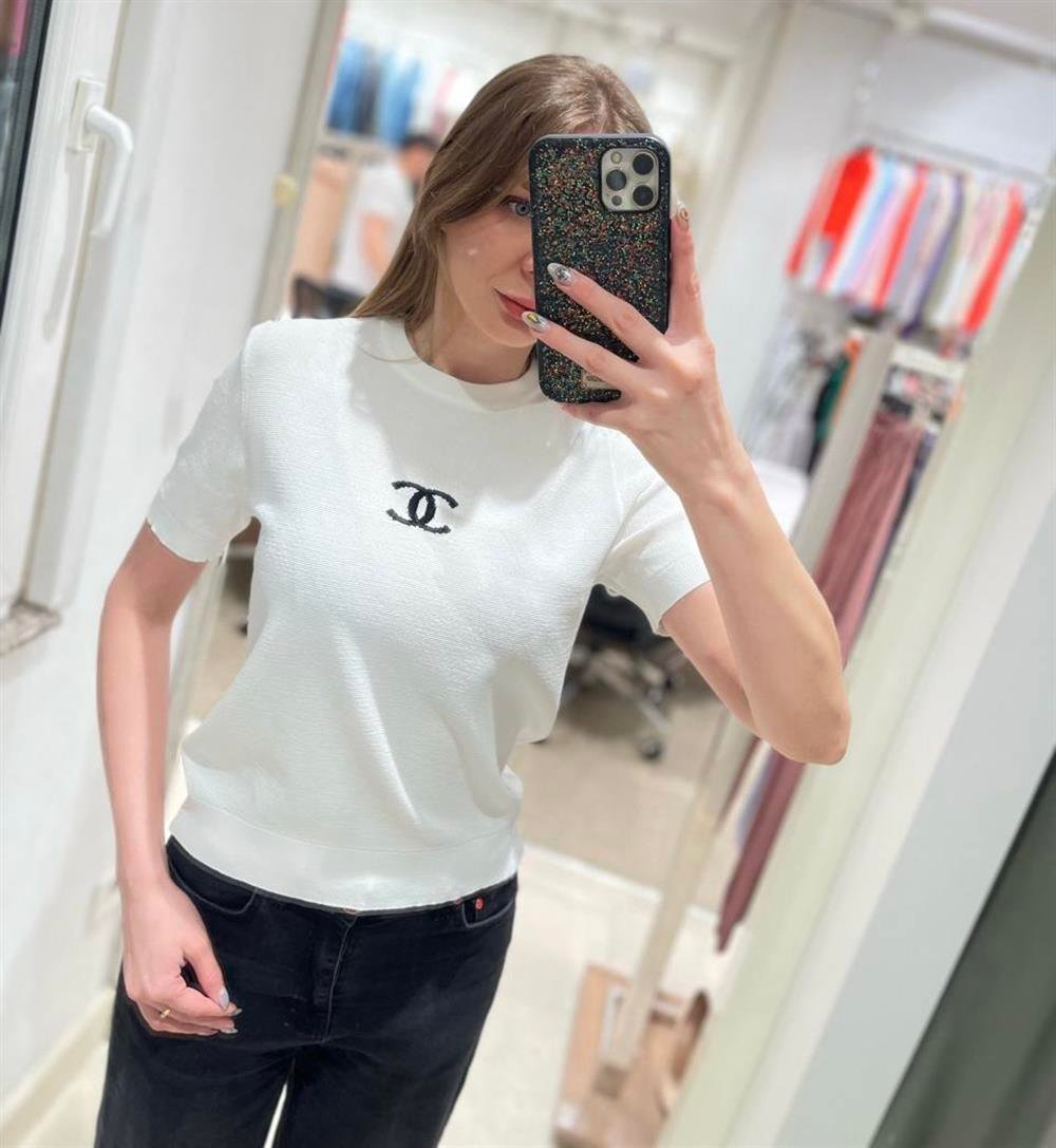 Chanel beyaz triko tshirt