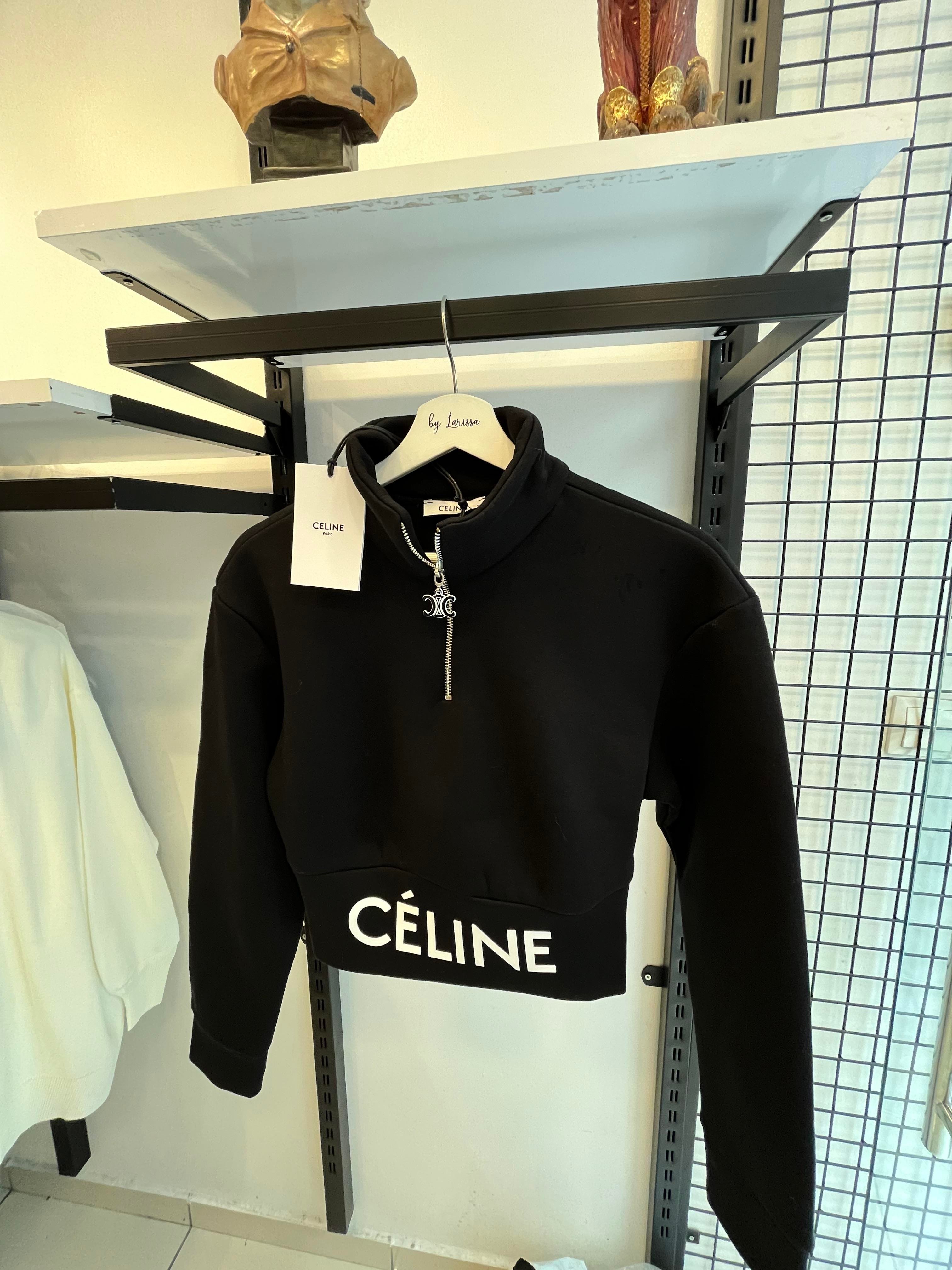 clne siyah crop sweatshirt 