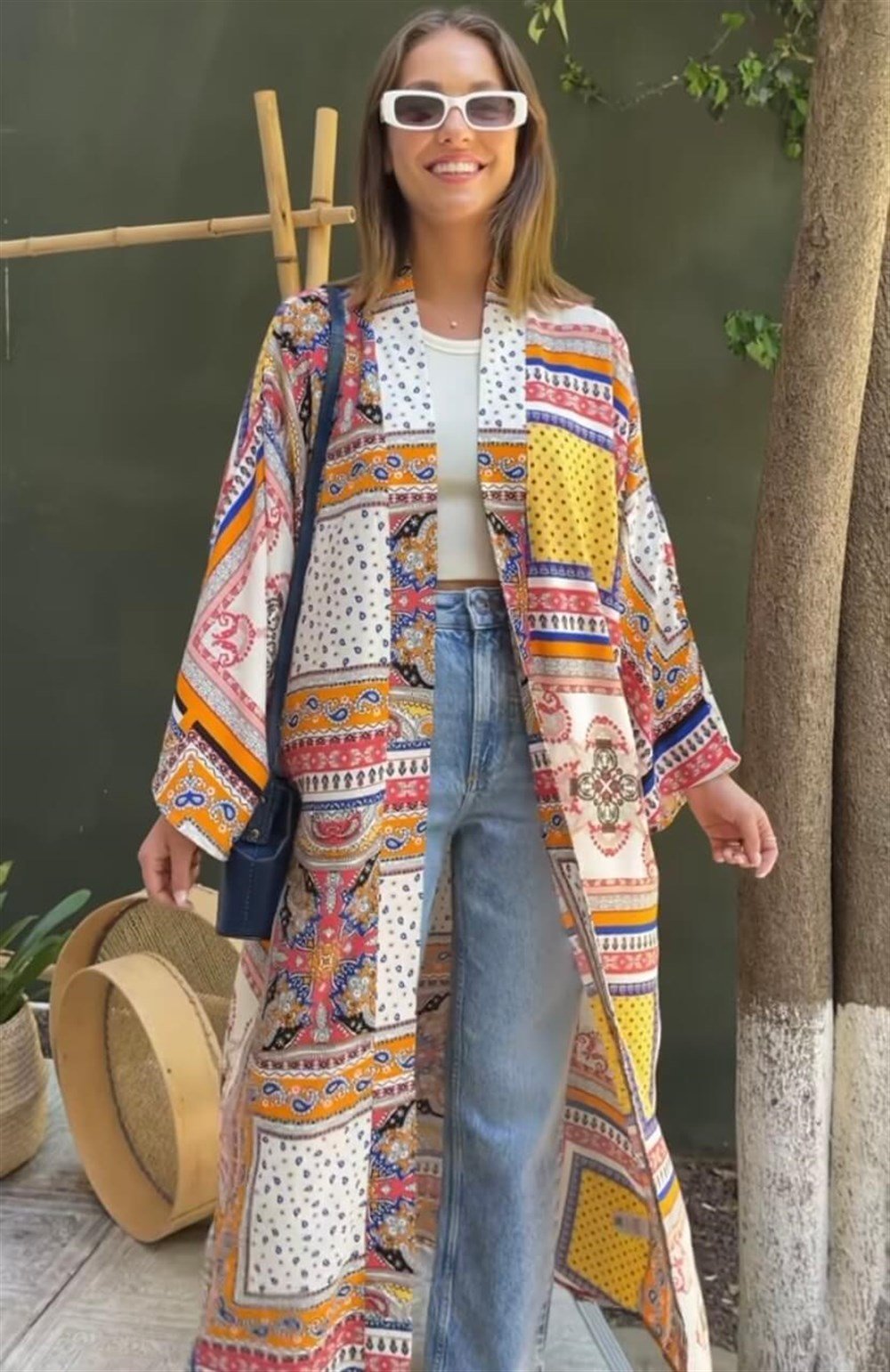 Desenli Kimono