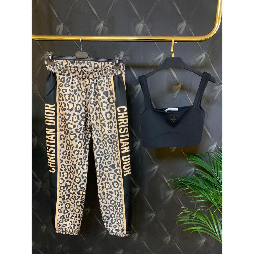 Dior leopar pantolon 