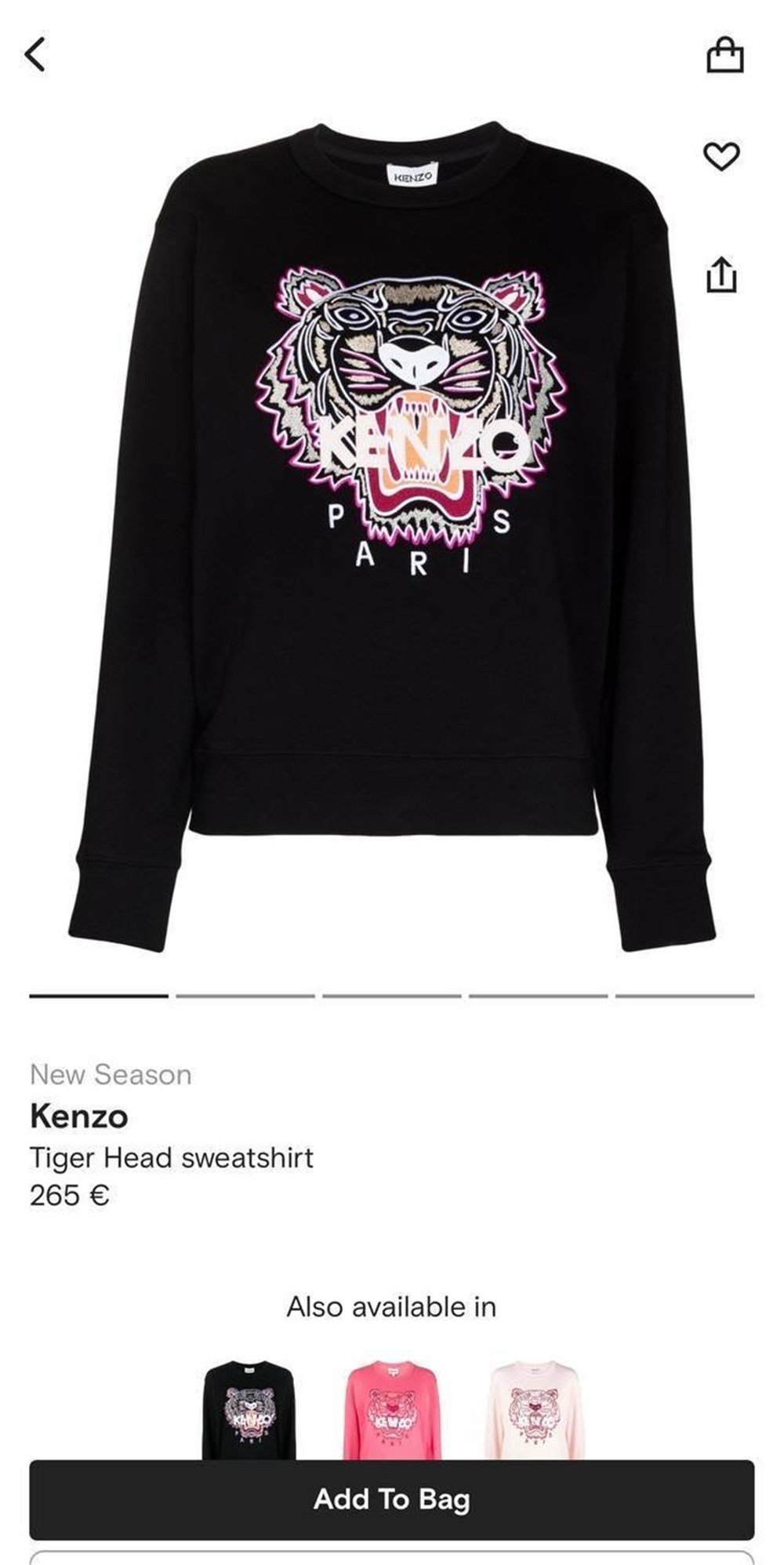 KENZO SİYAH SWEATSHİRT 