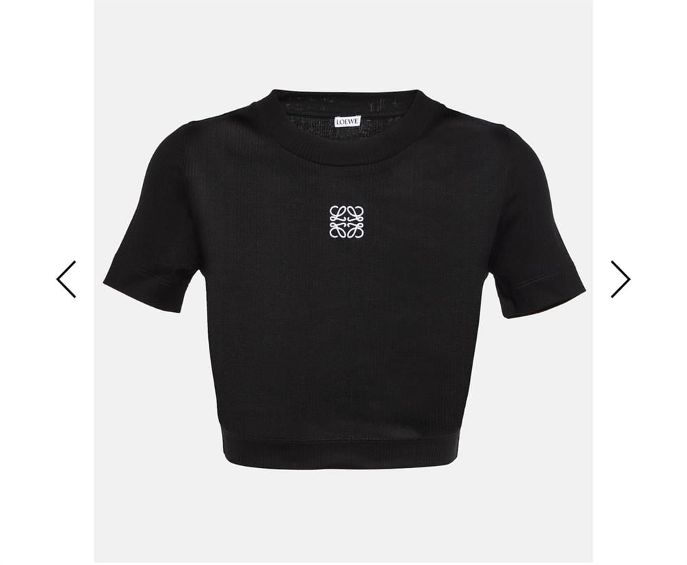 Loewe crop top siyah