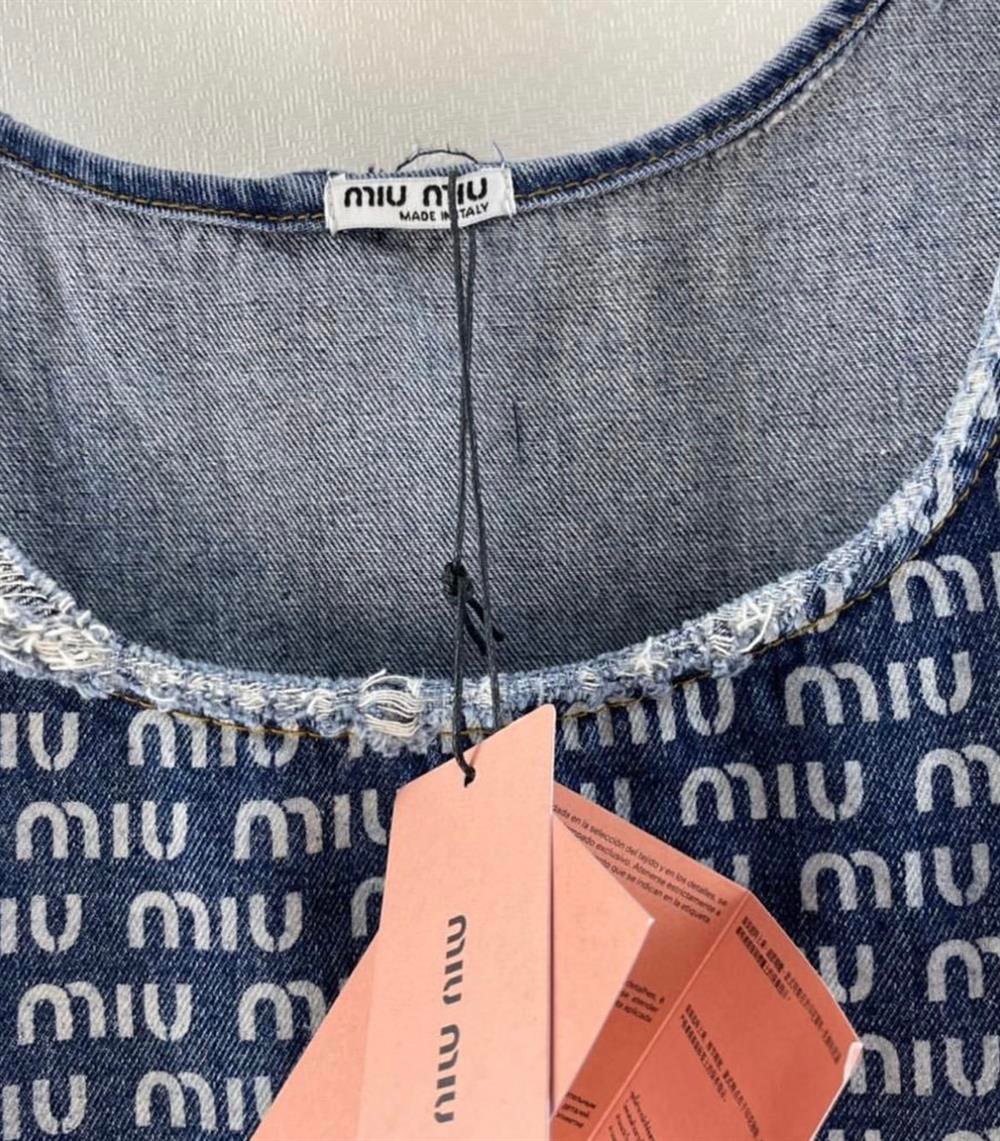 Miu mini jean elbise