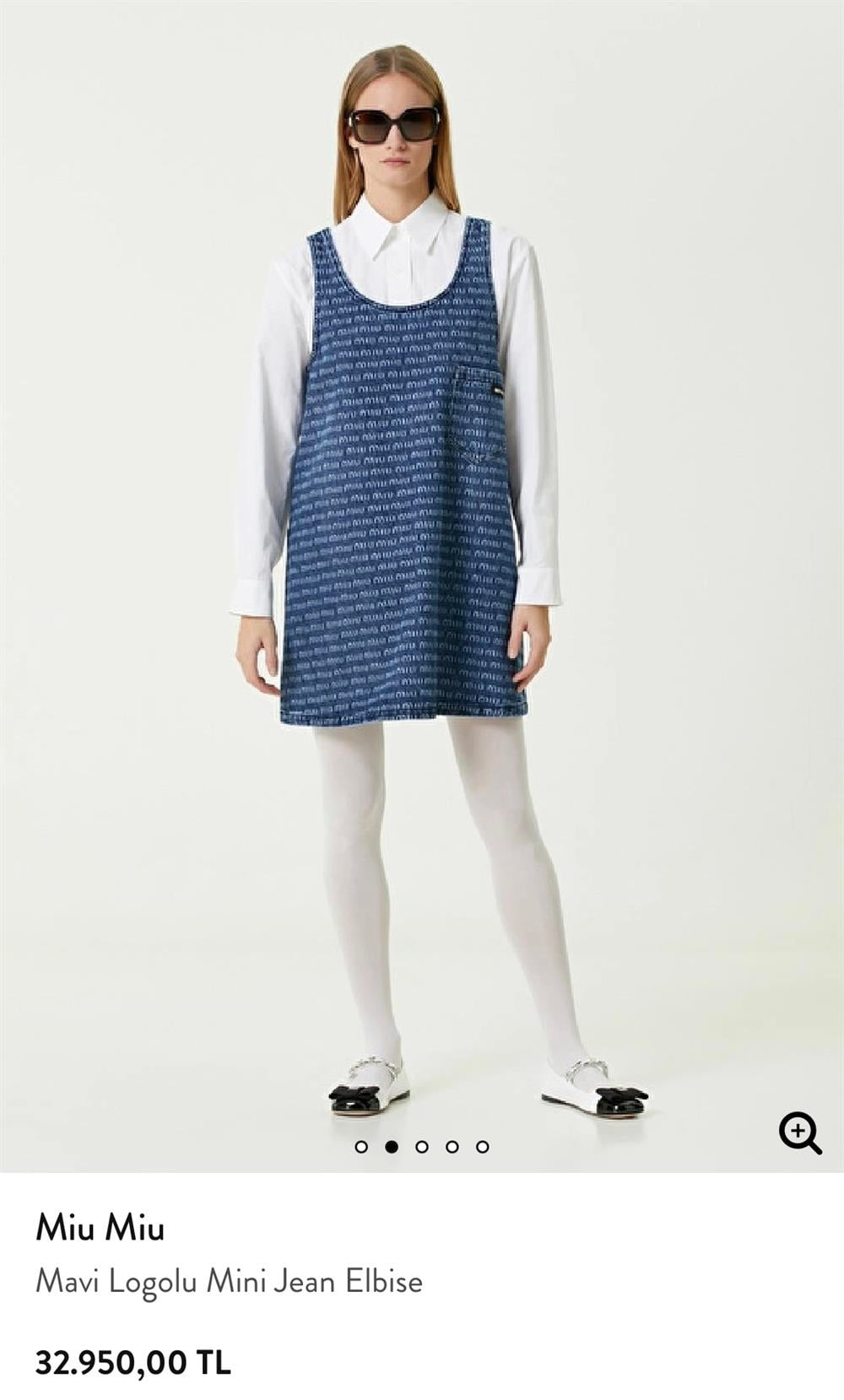 Miu mini jean elbise