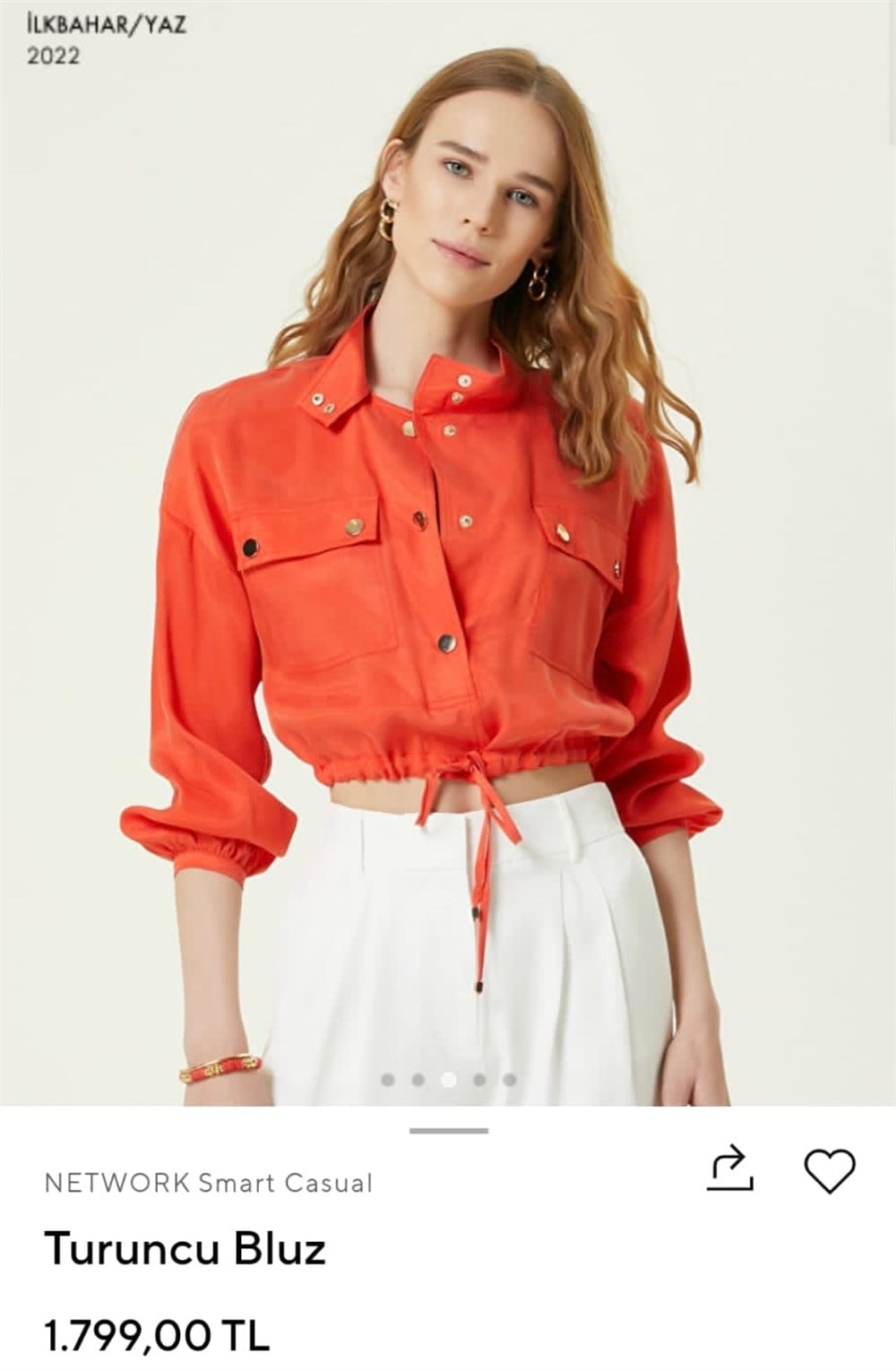 Network turuncu bluz