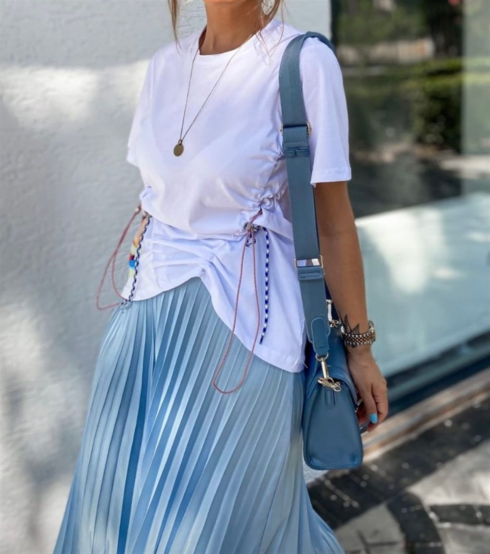 ORJİNAL MARKA BAĞLAMALI BEYAZ TSHİRT 