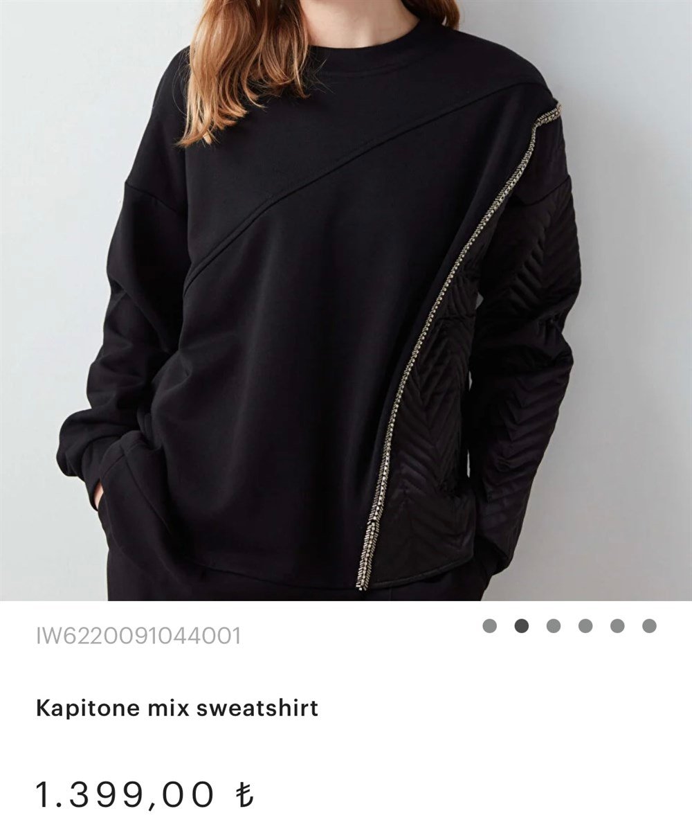Orjinal marka kapitone mix sweatshirt 