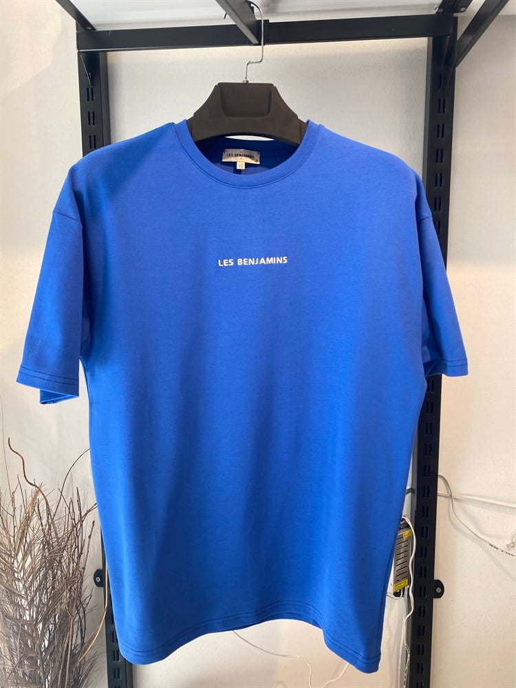 ORJİNAL MARKA YAZILI Mavi TSHİRT 