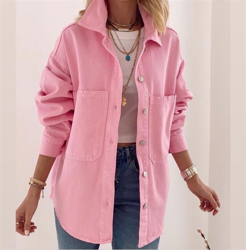 Pembe Kot Ceket