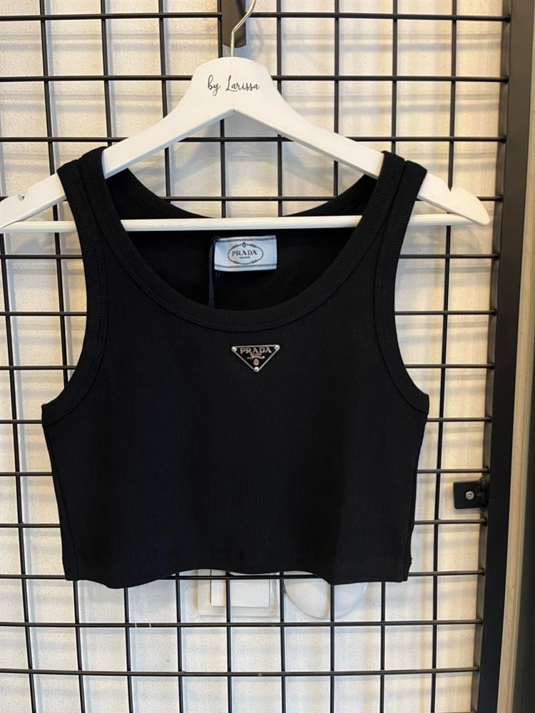 PRADA SİYAH CROP TOP