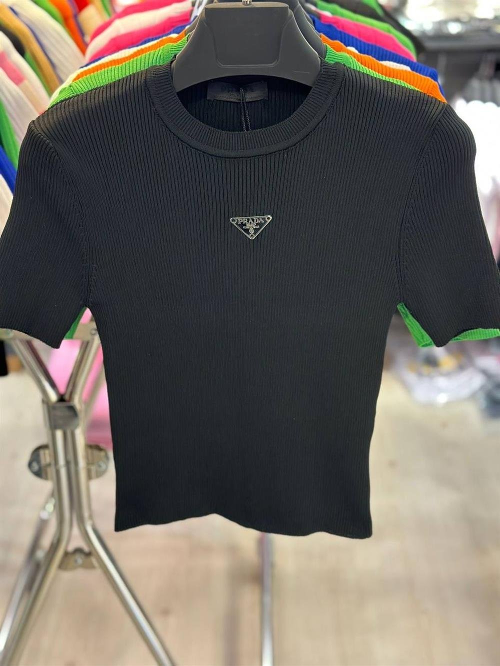 PRADA SİYAH TRİKO TSHİRT 