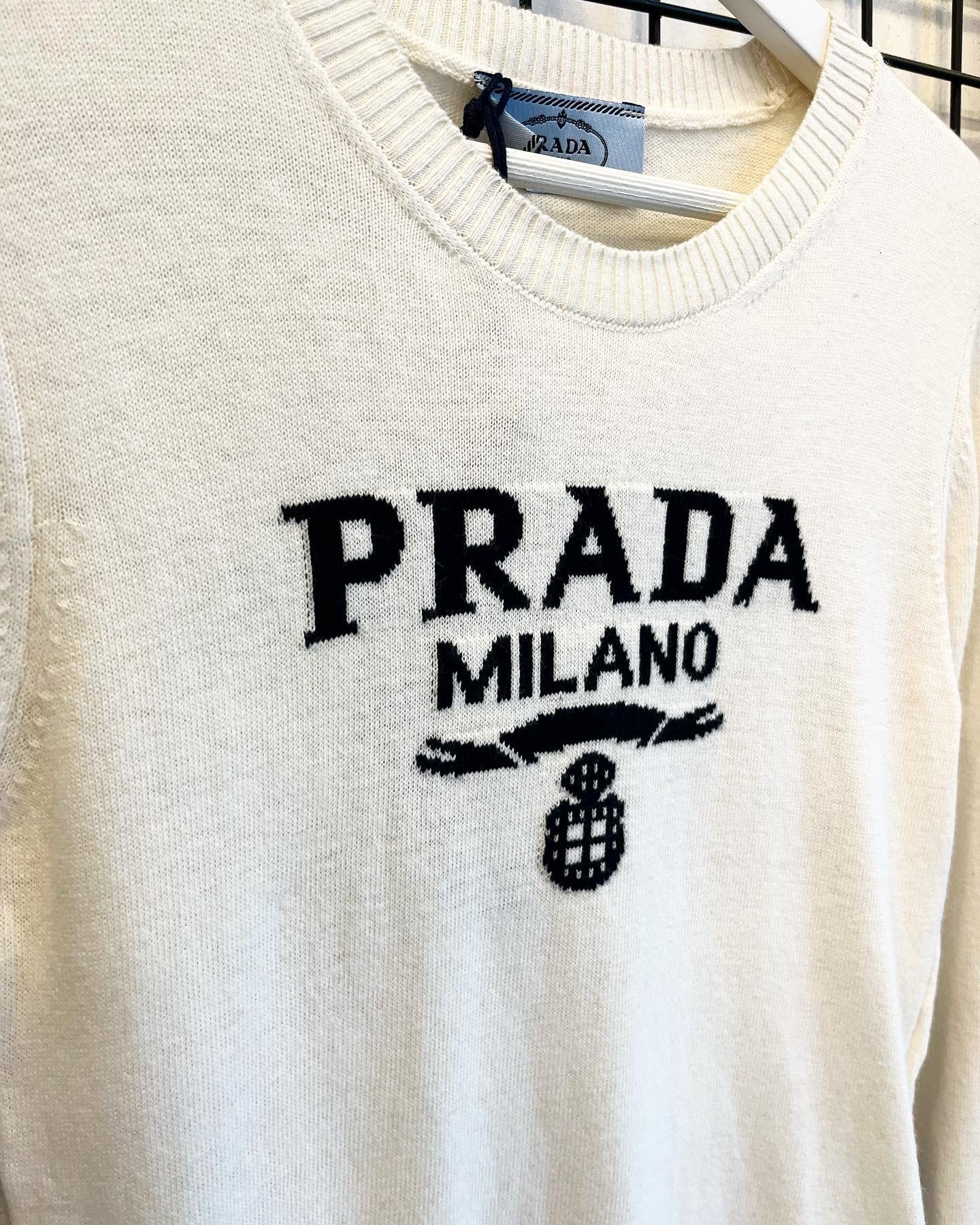 Prda beyaz triko kazak