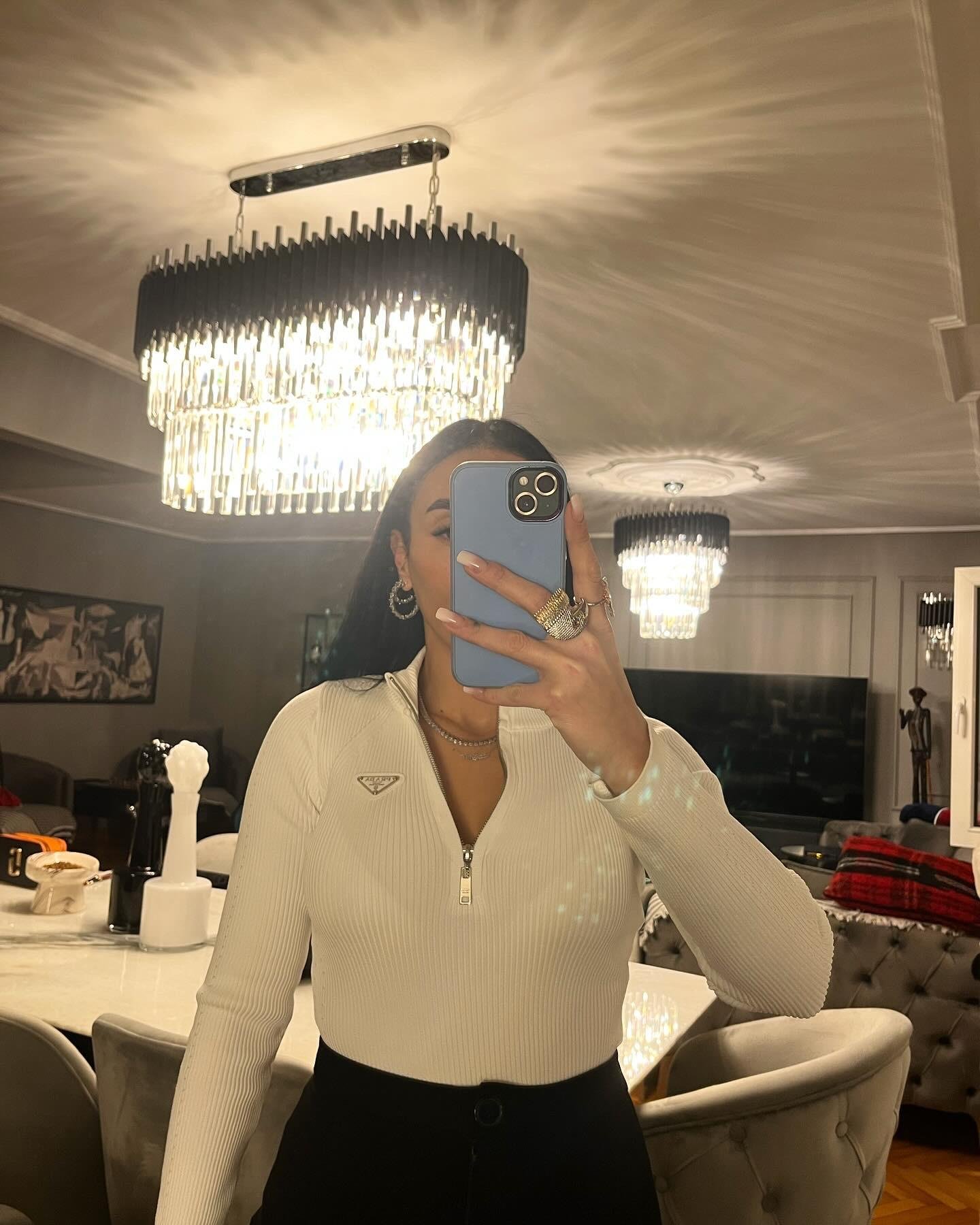 PRDA FERMUARLI BEYAZ TRİKO