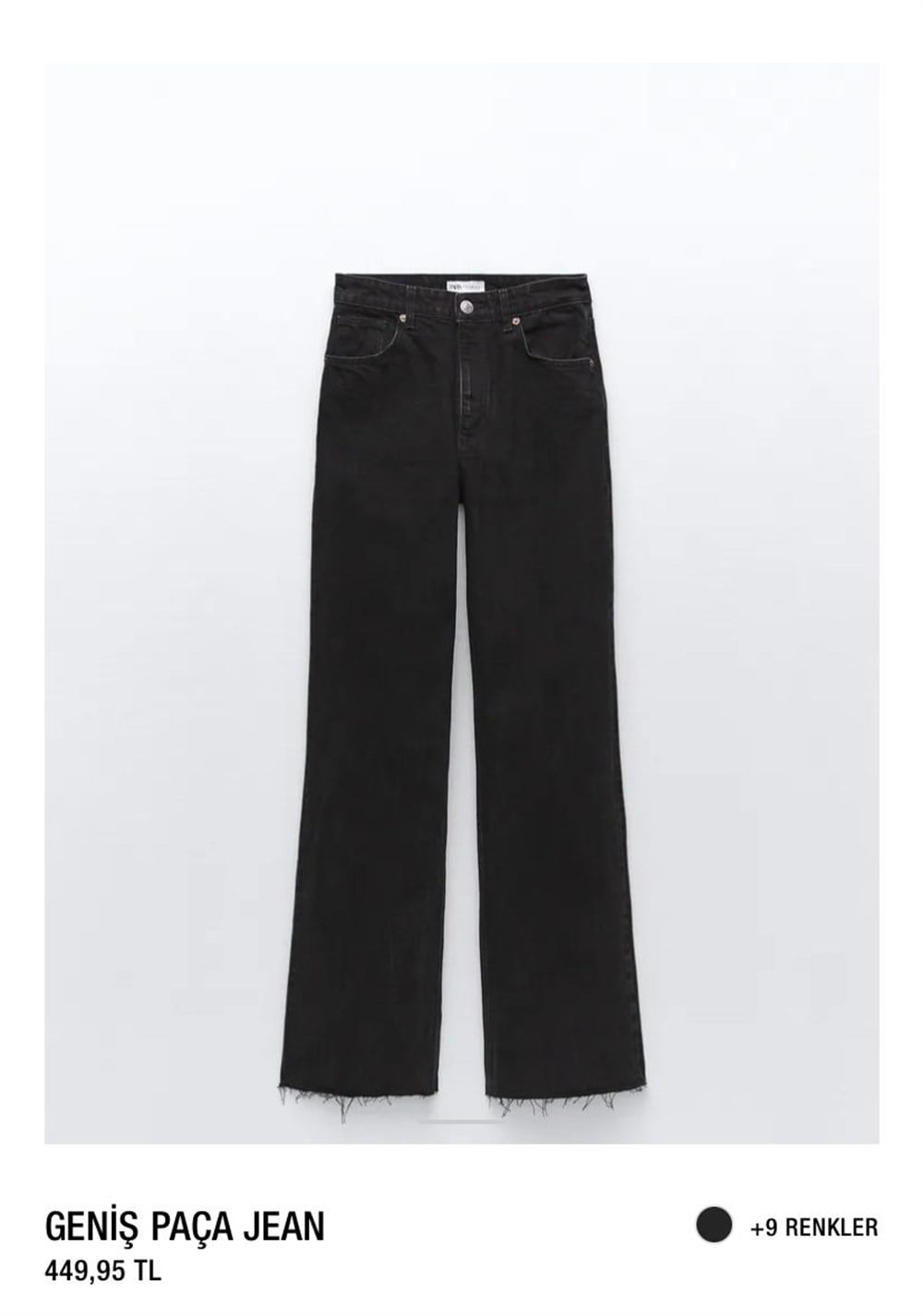 Siyah Geniş paça jean