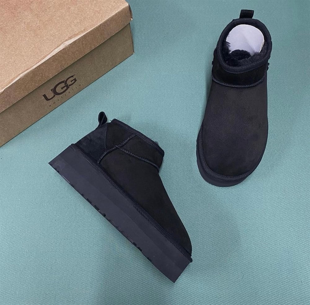 SİYAH PLATFORMLU UGG