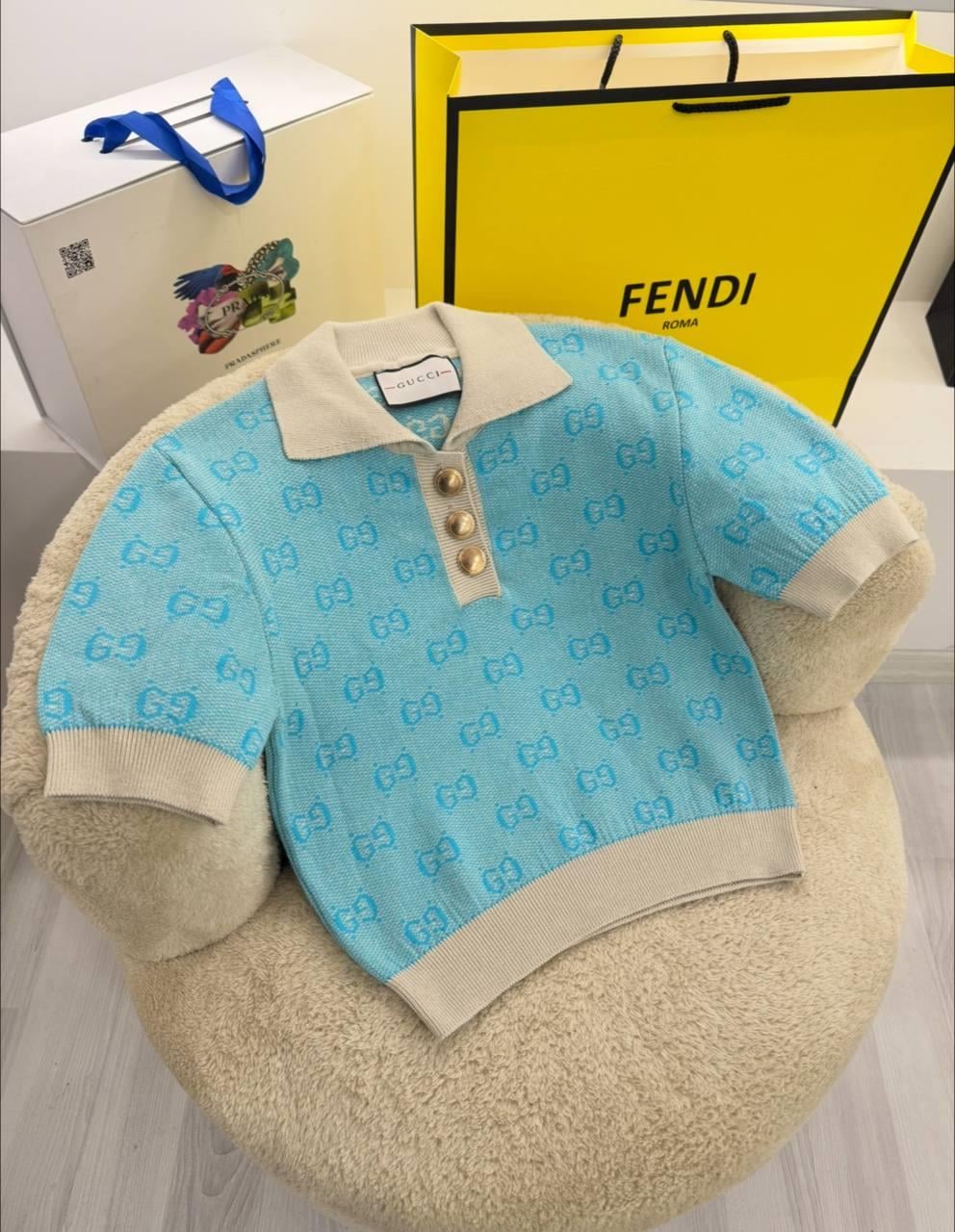 YENİ SEZON BEBE MAVİ GUCCİ TRİKO