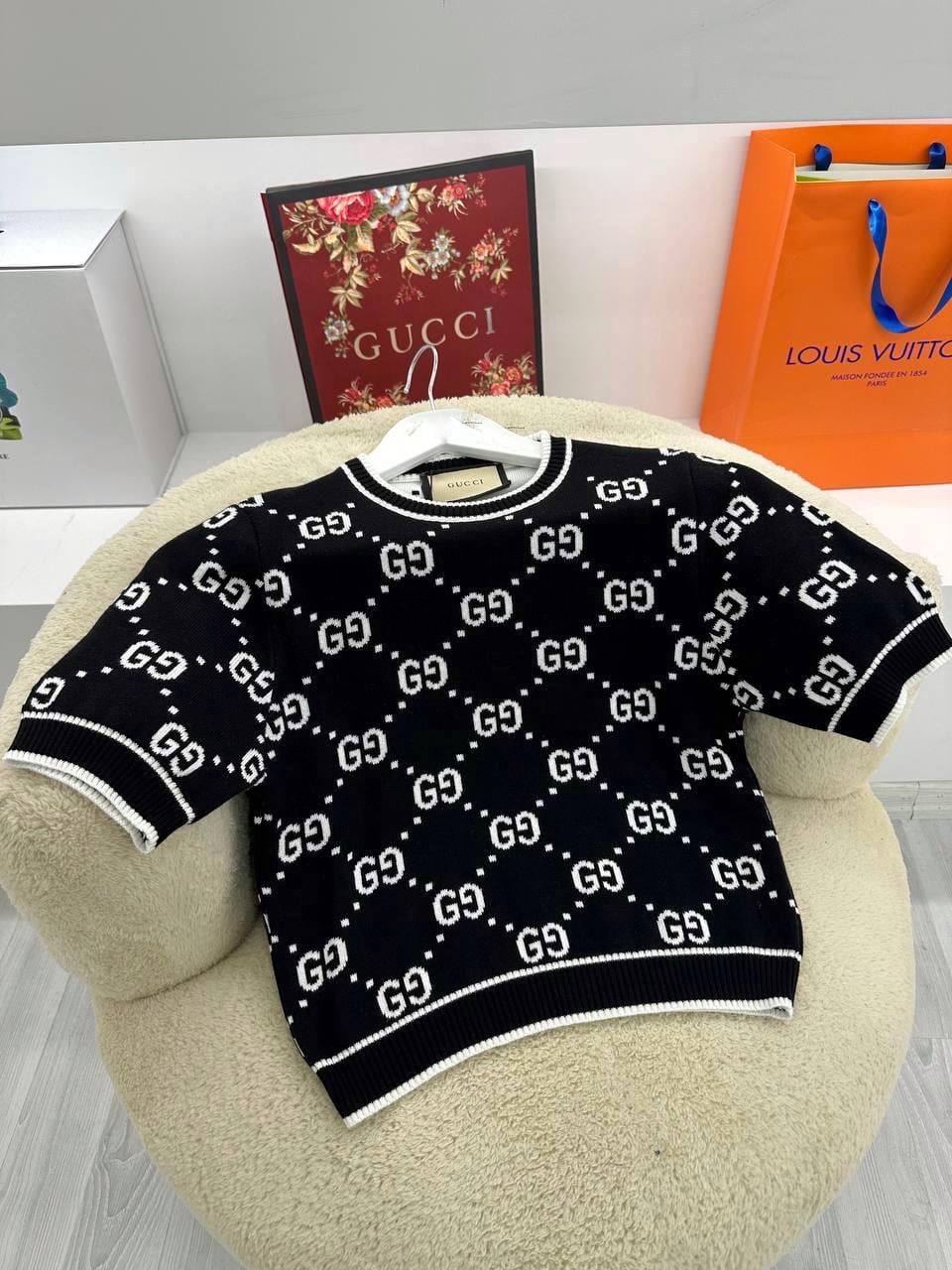 YENİ SEZON GUCCİ SİYAH TRİKO TSHİRT